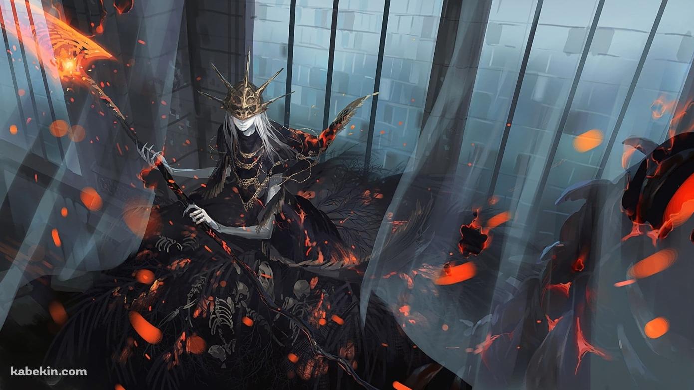 陰の太陽グウィンドリン / ダークソウルの壁紙(1391px x 783px) 高画質 PC・デスクトップ用