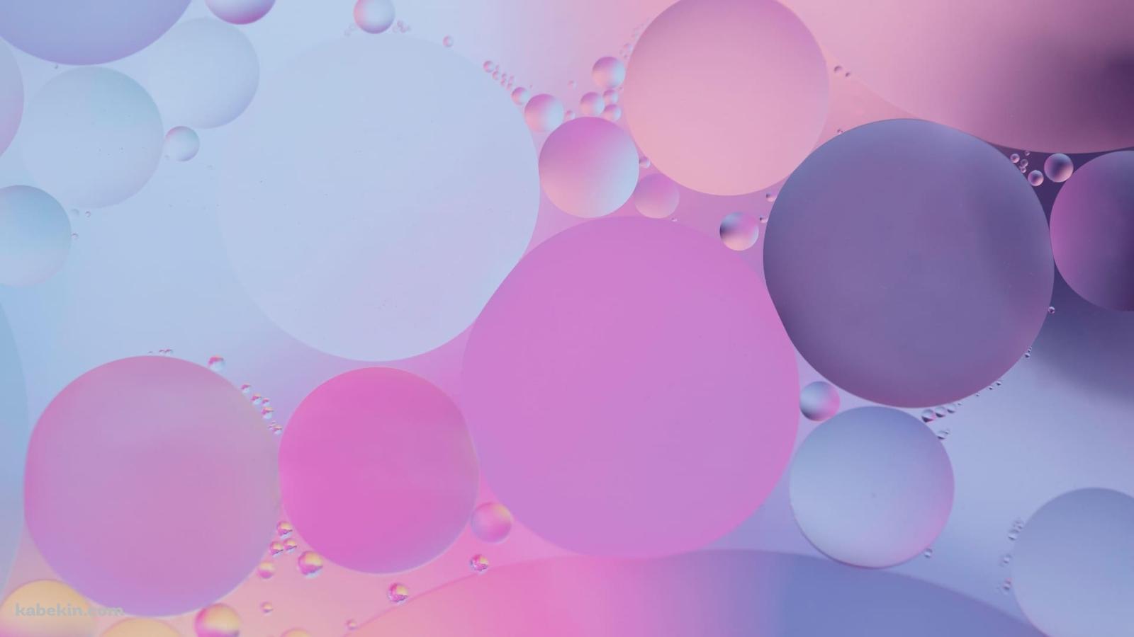 パステルカラーのシャボン玉の壁紙(1600px x 900px) 高画質 PC・デスクトップ用
