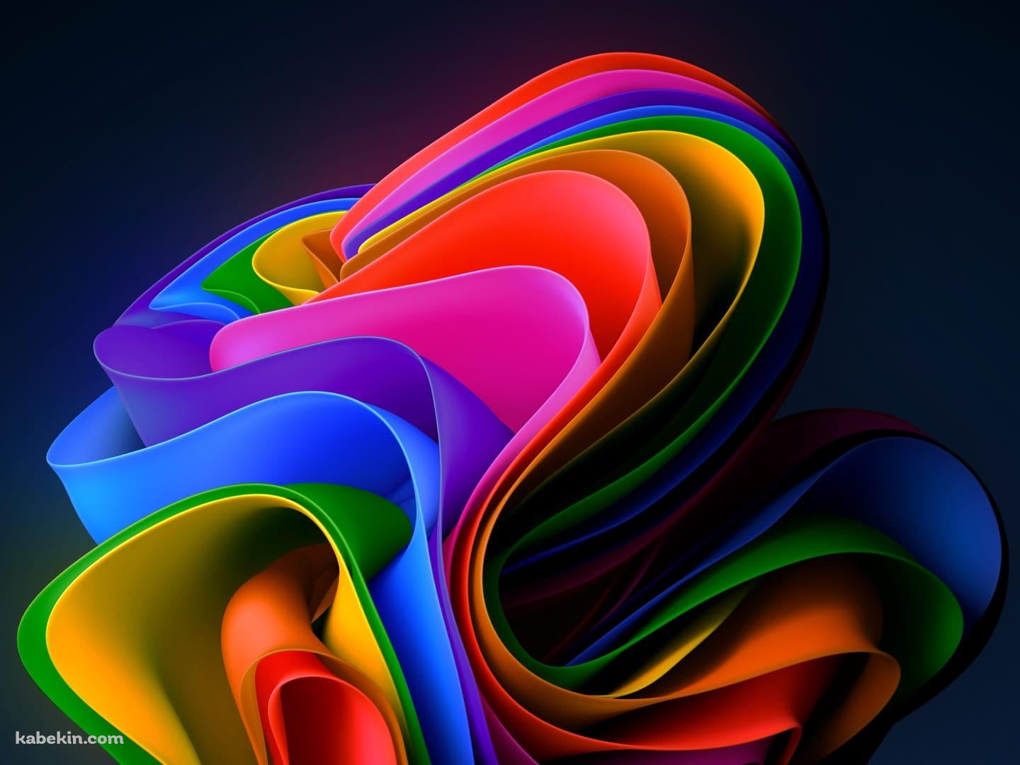 Windows 11 レインボーの壁紙(1440px x 1080px) 高画質 PC・デスクトップ用