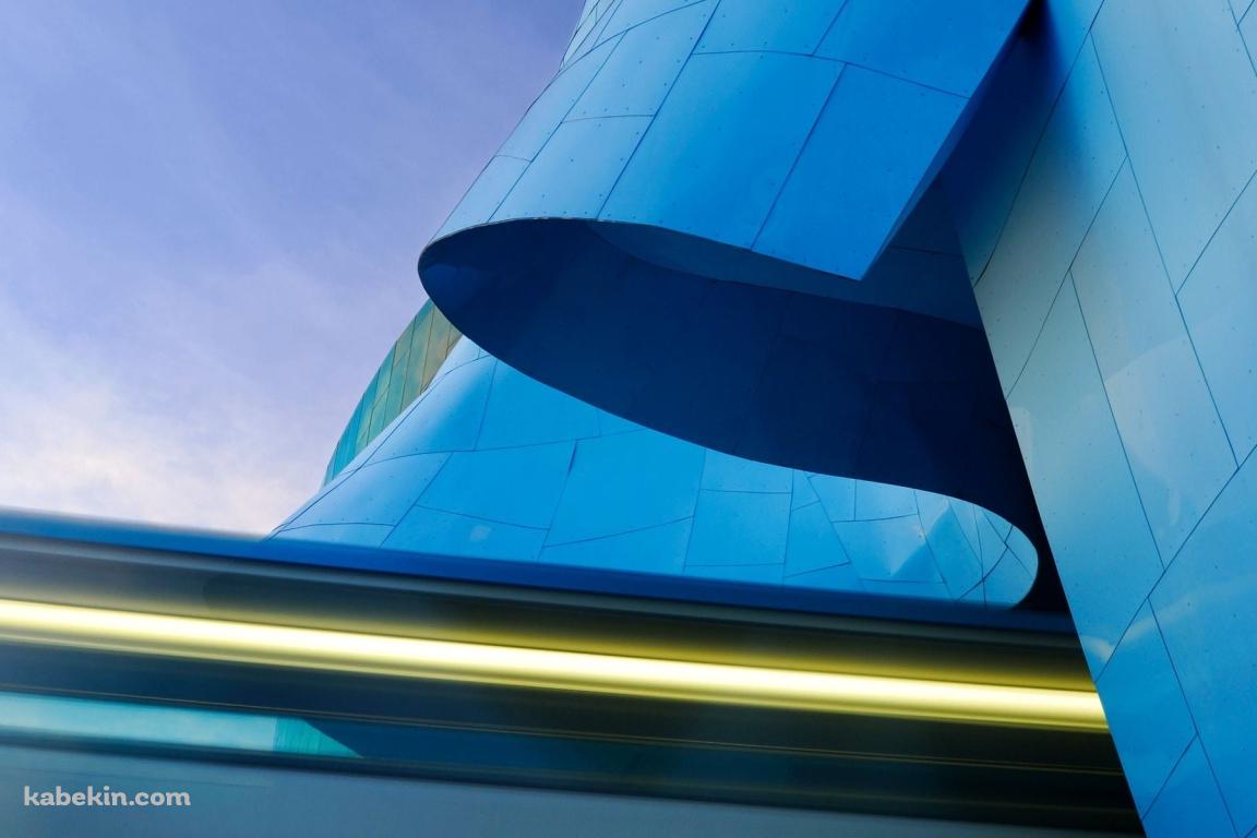 青い近代的な建物の壁紙(1152px x 768px) 高画質 PC・デスクトップ用