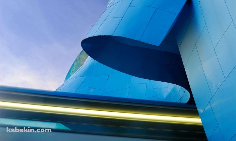 青い近代的な建物の壁紙(800px x 480px) 高画質 PC・デスクトップ用