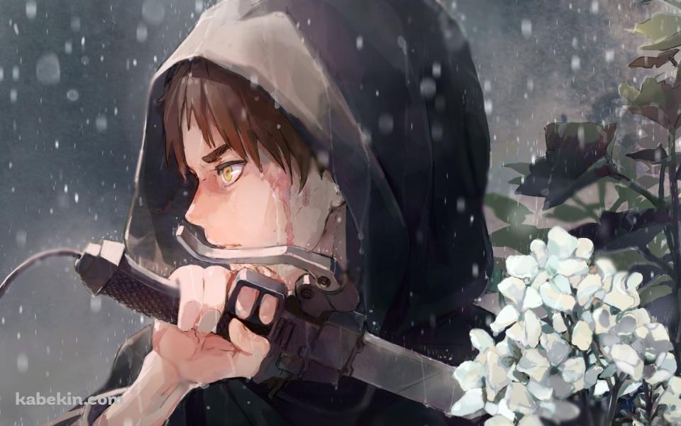 剣を構えるエレン・イェーガー / 進撃の巨人の壁紙(960px x 600px) 高画質 PC・デスクトップ用