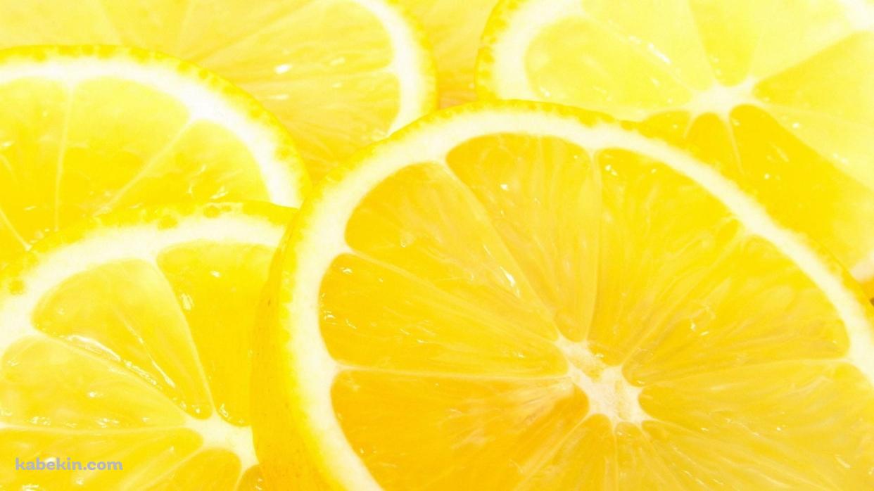輪切りのレモンの壁紙(1242px x 698px) 高画質 PC・デスクトップ用