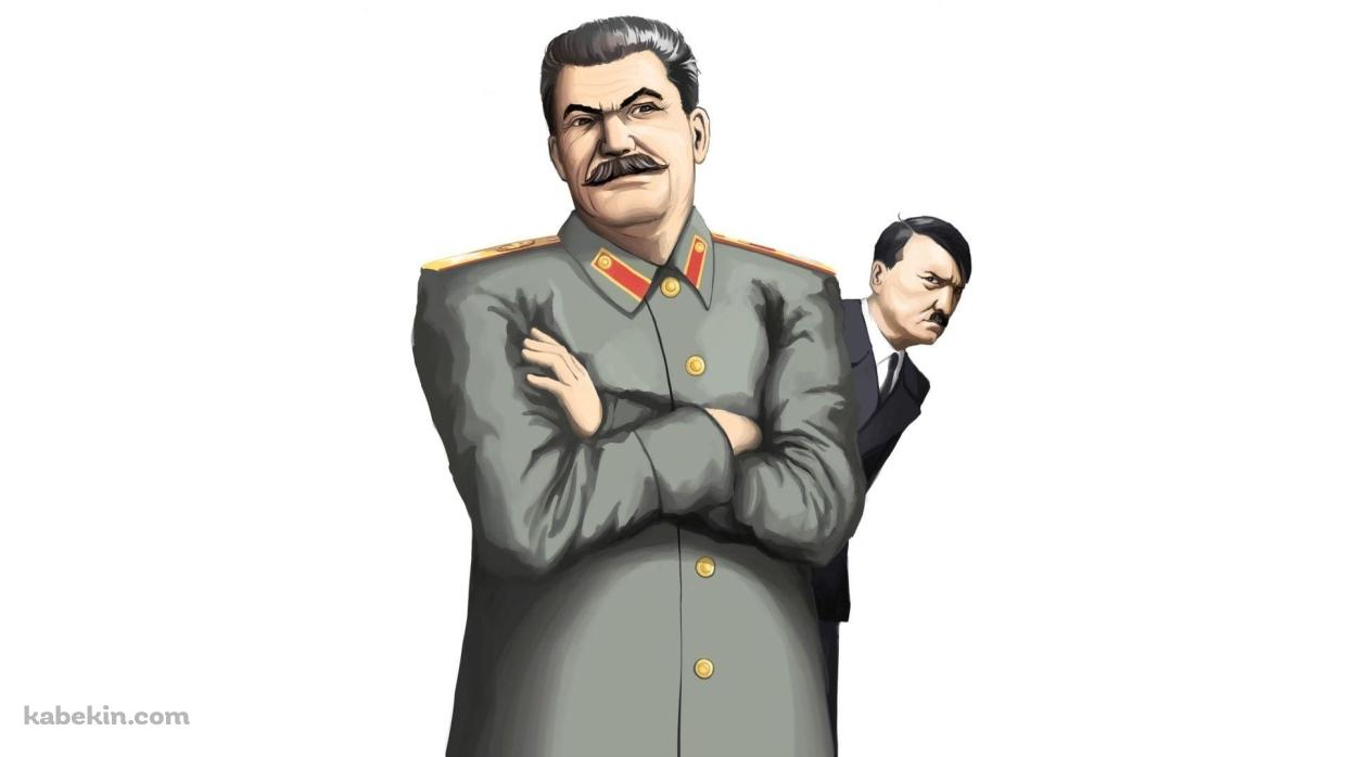 ヨシフ・スターリンとアドルフ・ヒトラーの壁紙(1242px x 698px) 高画質 PC・デスクトップ用