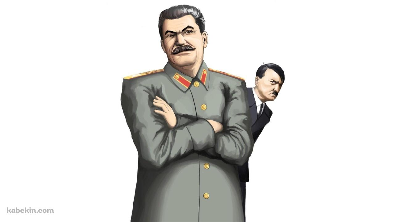 ヨシフ・スターリンとアドルフ・ヒトラーの壁紙(1280px x 720px) 高画質 PC・デスクトップ用
