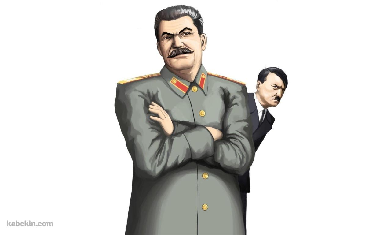 ヨシフ・スターリンとアドルフ・ヒトラーの壁紙(1280px x 768px) 高画質 PC・デスクトップ用