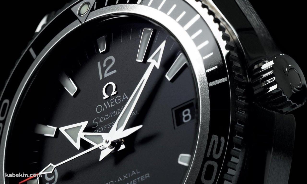 OMEGA オメガ 黒い時計の壁紙(1280px x 768px) 高画質 PC・デスクトップ用