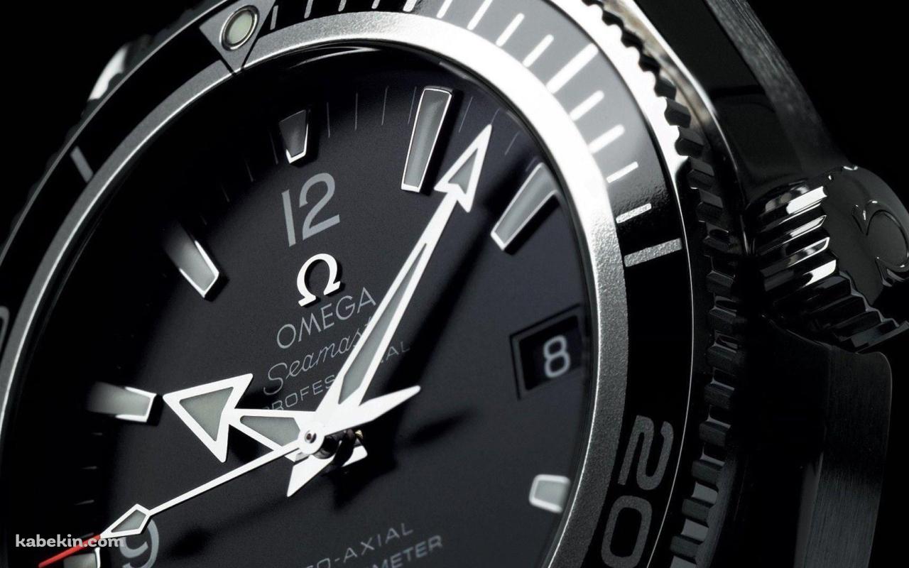 OMEGA オメガ 黒い時計の壁紙(1280px x 800px) 高画質 PC・デスクトップ用