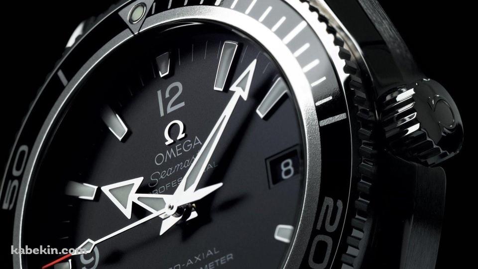 OMEGA オメガ 黒い時計の壁紙(960px x 540px) 高画質 PC・デスクトップ用