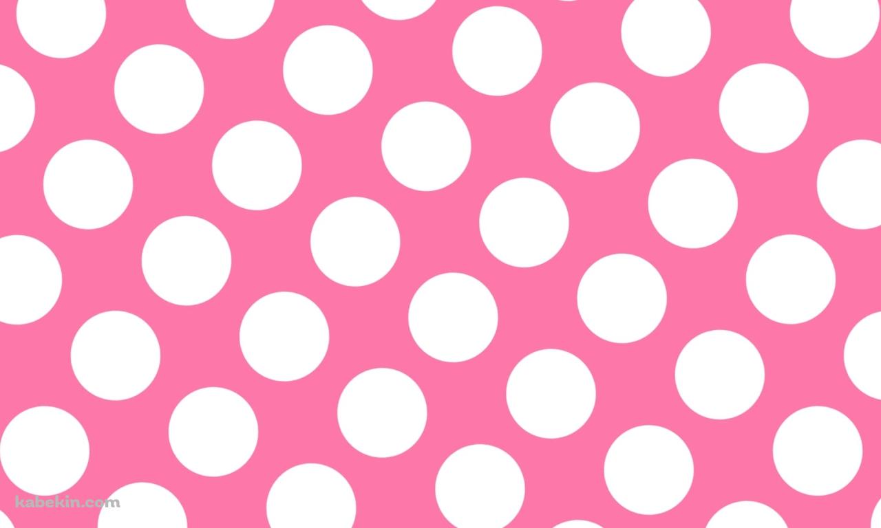 ピンクの水玉 / ドット柄の壁紙(1280px x 768px) 高画質 PC・デスクトップ用
