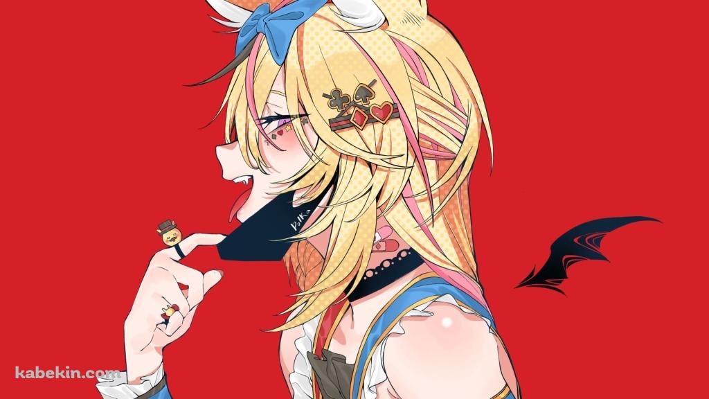 かわいい尾丸ポルカ / ファンアート / バーチャルYouTuber / ホロライブの壁紙(1024px x 576px) 高画質 PC・デスクトップ用