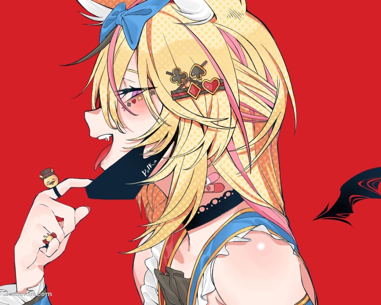 かわいい尾丸ポルカ / ファンアート / バーチャルYouTuber / ホロライブの壁紙(1280px x 1024px) 高画質 PC・デスクトップ用