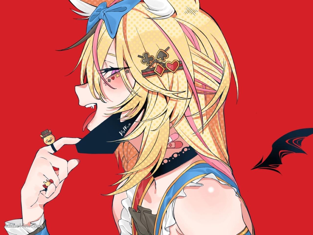 かわいい尾丸ポルカ / ファンアート / バーチャルYouTuber / ホロライブの壁紙(1280px x 960px) 高画質 PC・デスクトップ用
