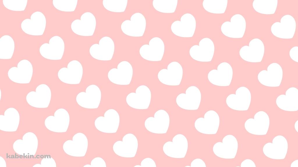 かわいいピンクのハート模様の壁紙(1024px x 576px) 高画質 PC・デスクトップ用