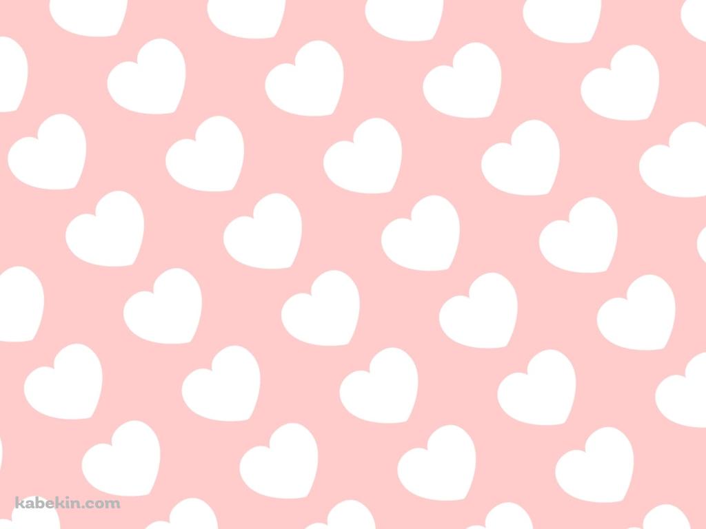 かわいいピンクのハート模様の壁紙(1024px x 768px) 高画質 PC・デスクトップ用