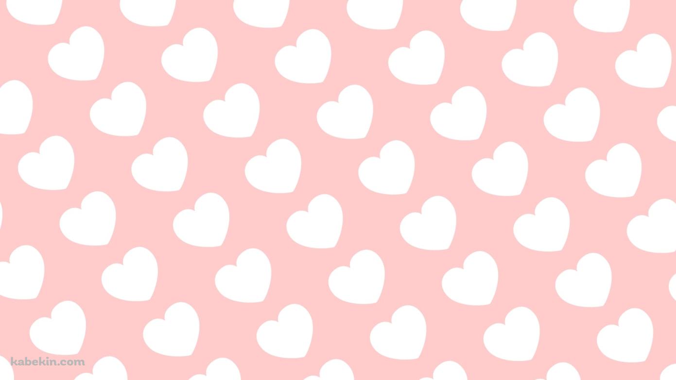 かわいいピンクのハート模様の壁紙(1391px x 783px) 高画質 PC・デスクトップ用