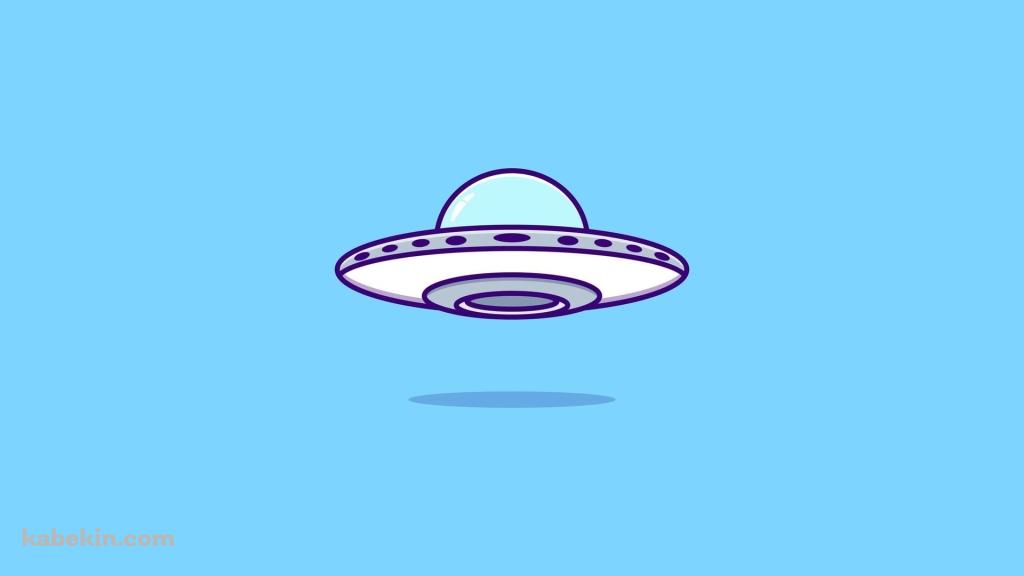 ポップなUFOのイラストの壁紙(1024px x 576px) 高画質 PC・デスクトップ用
