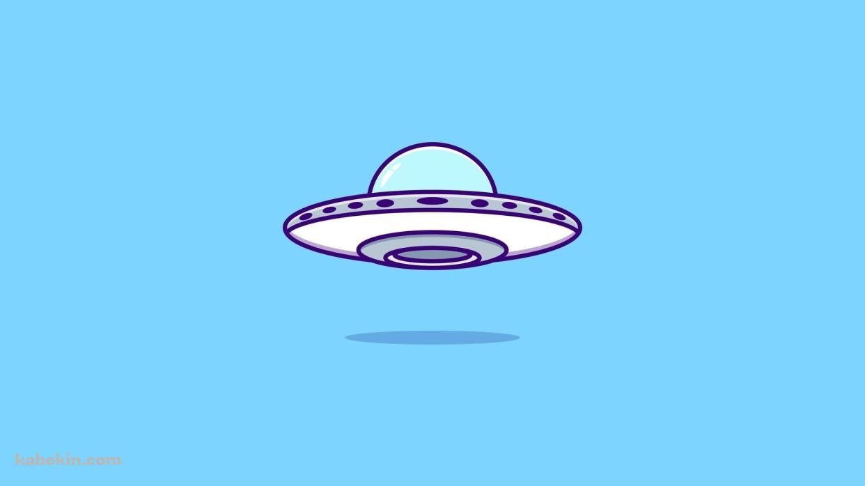 ポップなUFOのイラストの壁紙(1242px x 698px) 高画質 PC・デスクトップ用