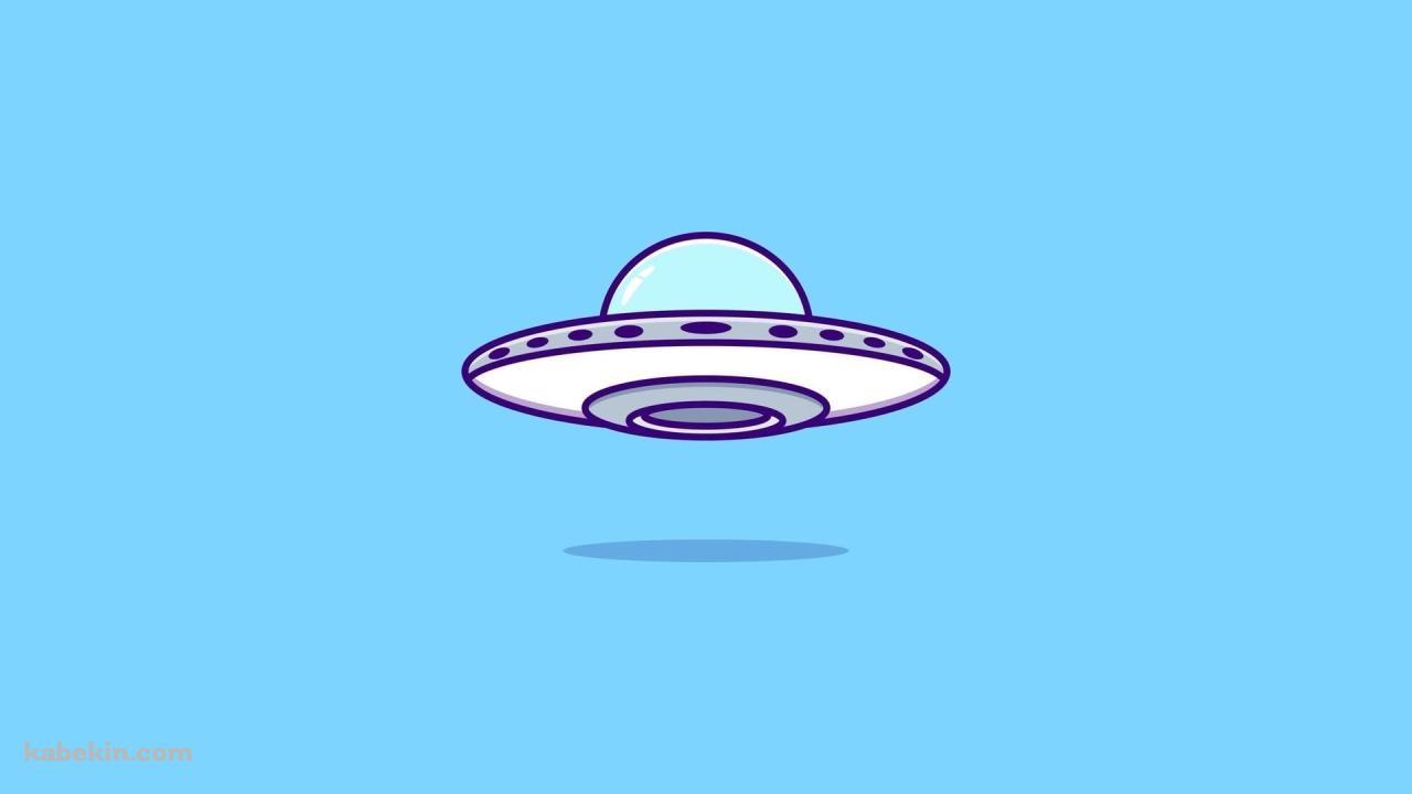 ポップなUFOのイラストの壁紙(1280px x 720px) 高画質 PC・デスクトップ用