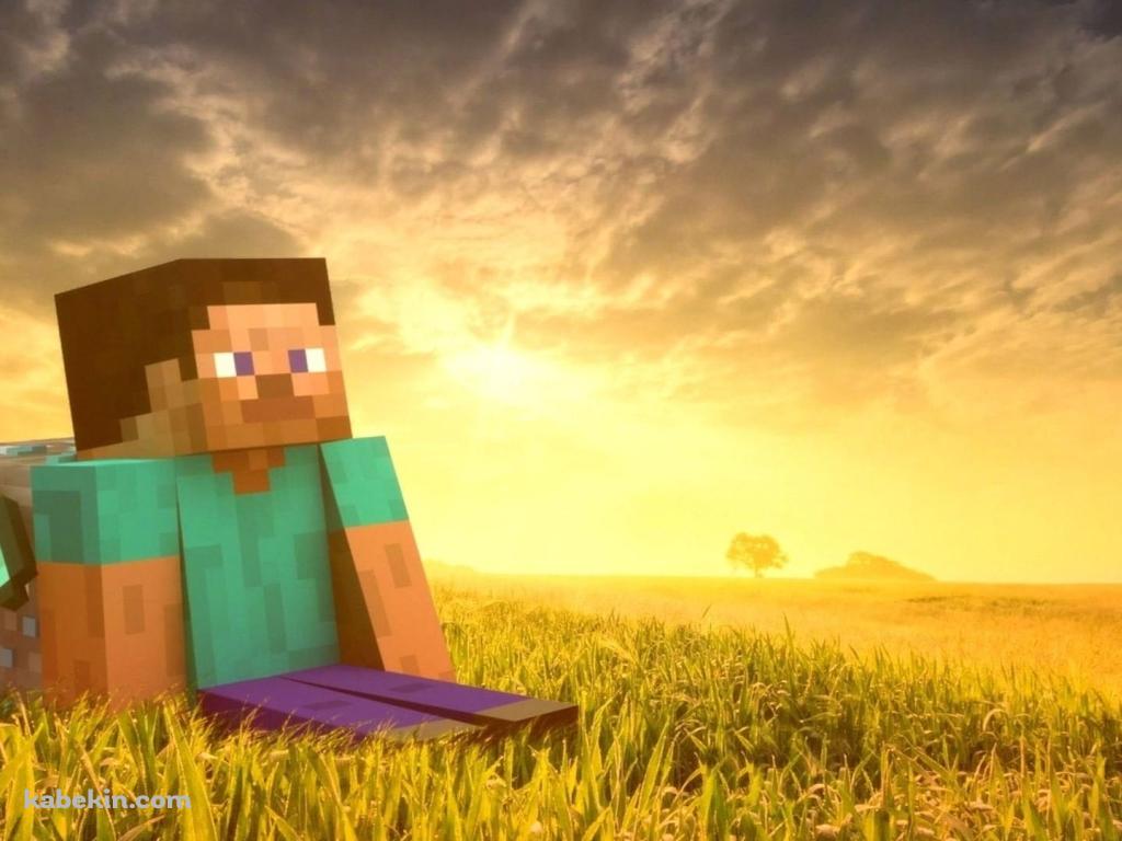 マイクラ 夕暮れ / マインクラフトの壁紙(1024px x 768px) 高画質 PC・デスクトップ用