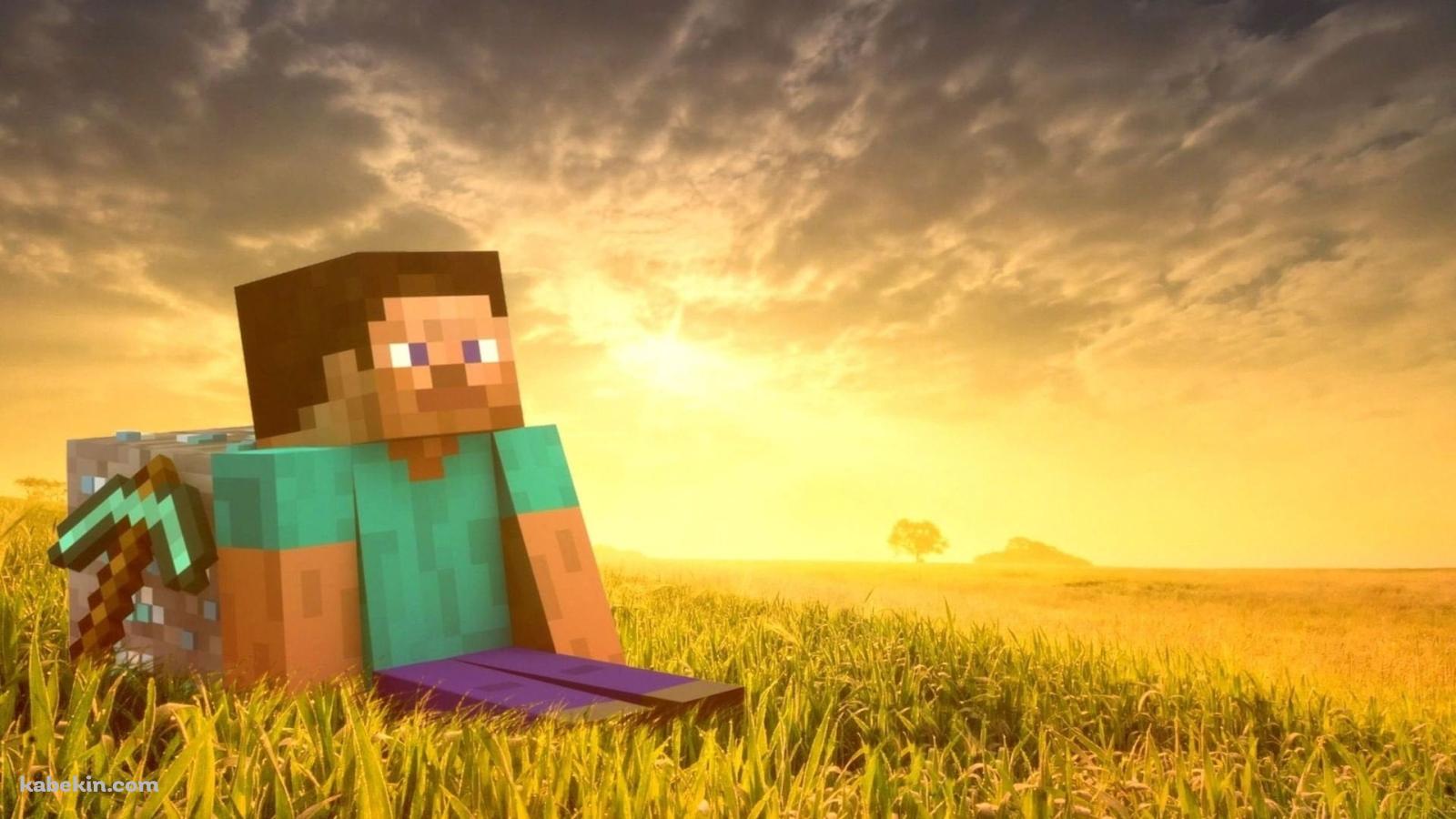マイクラ 夕暮れ / マインクラフトの壁紙(1600px x 900px) 高画質 PC・デスクトップ用