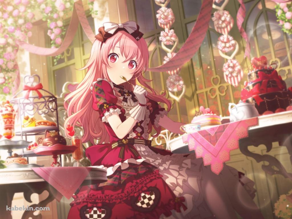 ケーキを食べる桃井愛莉 / プロセカの壁紙(1024px x 768px) 高画質 PC・デスクトップ用
