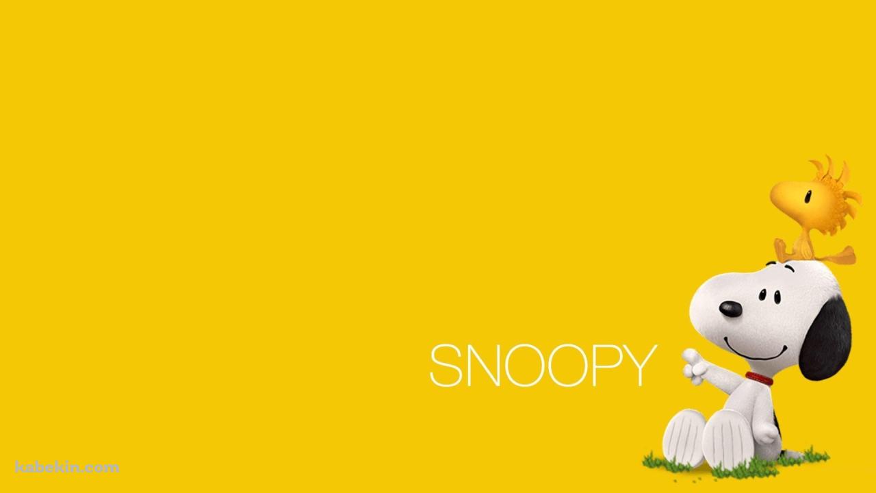 かわいいスヌーピー / Snoopy / 黄色の壁紙(1280px x 720px) 高画質 PC・デスクトップ用