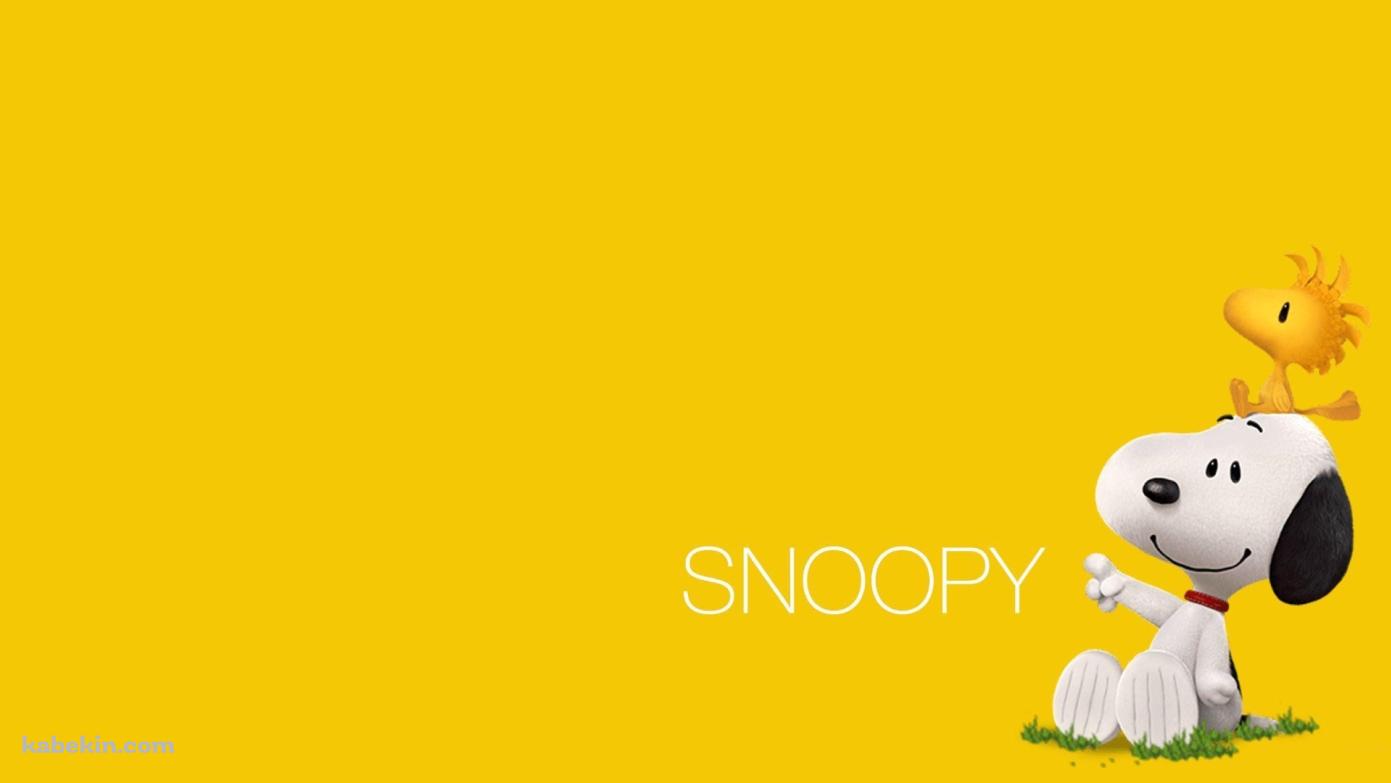 かわいいスヌーピー / Snoopy / 黄色の壁紙(1391px x 783px) 高画質 PC・デスクトップ用