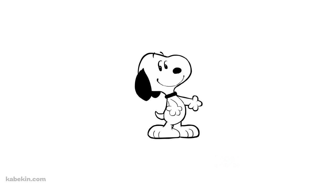 スヌーピー / Snoopy / 白 / シンプルの壁紙(1280px x 720px) 高画質 PC・デスクトップ用