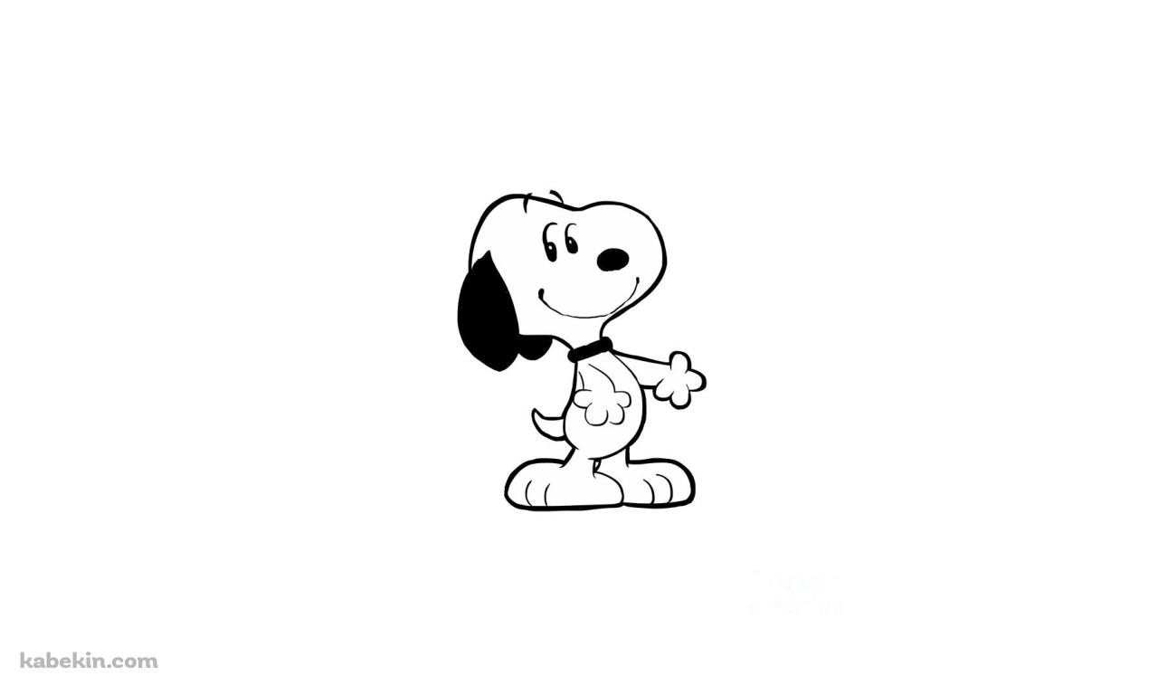 スヌーピー / Snoopy / 白 / シンプルの壁紙(1280px x 768px) 高画質 PC・デスクトップ用
