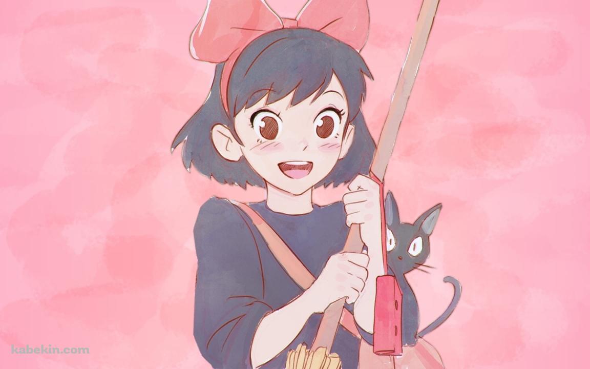 魔女の宅急便 / キキとジジ / ファンアート / 手書き / ジブリの壁紙(1152px x 720px) 高画質 PC・デスクトップ用