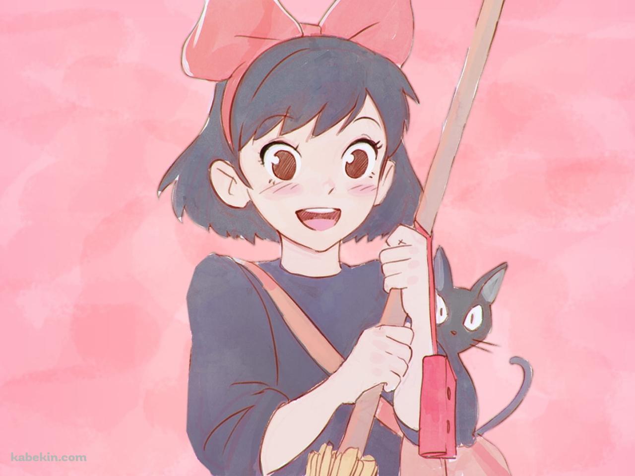 魔女の宅急便 / キキとジジ / ファンアート / 手書き / ジブリの壁紙(1280px x 960px) 高画質 PC・デスクトップ用