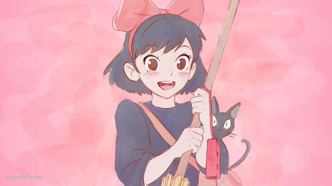 魔女の宅急便 / キキとジジ / ファンアート / 手書き / ジブリの壁紙(1391px x 783px) 高画質 PC・デスクトップ用