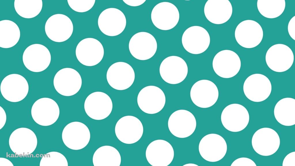 濃い緑色の水玉 ドット柄の壁紙(1024px x 576px) 高画質 PC・デスクトップ用