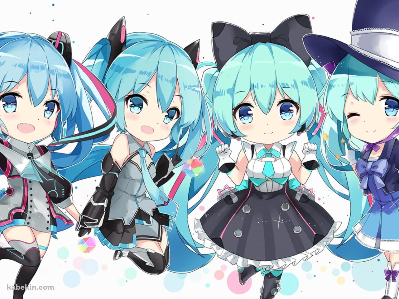 可愛い初音ミク / デフォルメ / ボカロの壁紙(1280px x 960px) 高画質 PC・デスクトップ用