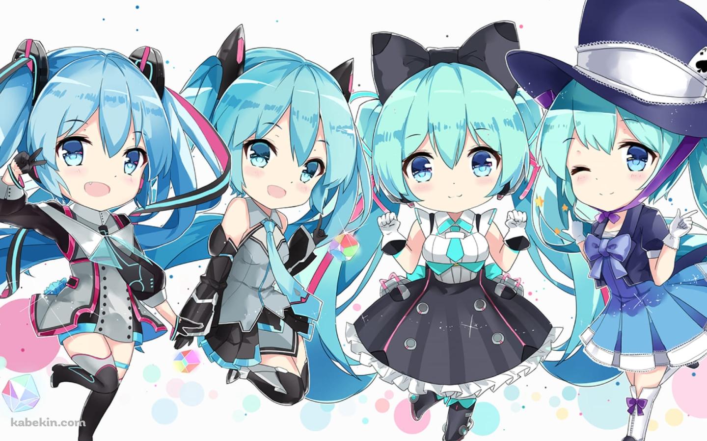 可愛い初音ミク / デフォルメ / ボカロの壁紙(1440px x 900px) 高画質 PC・デスクトップ用