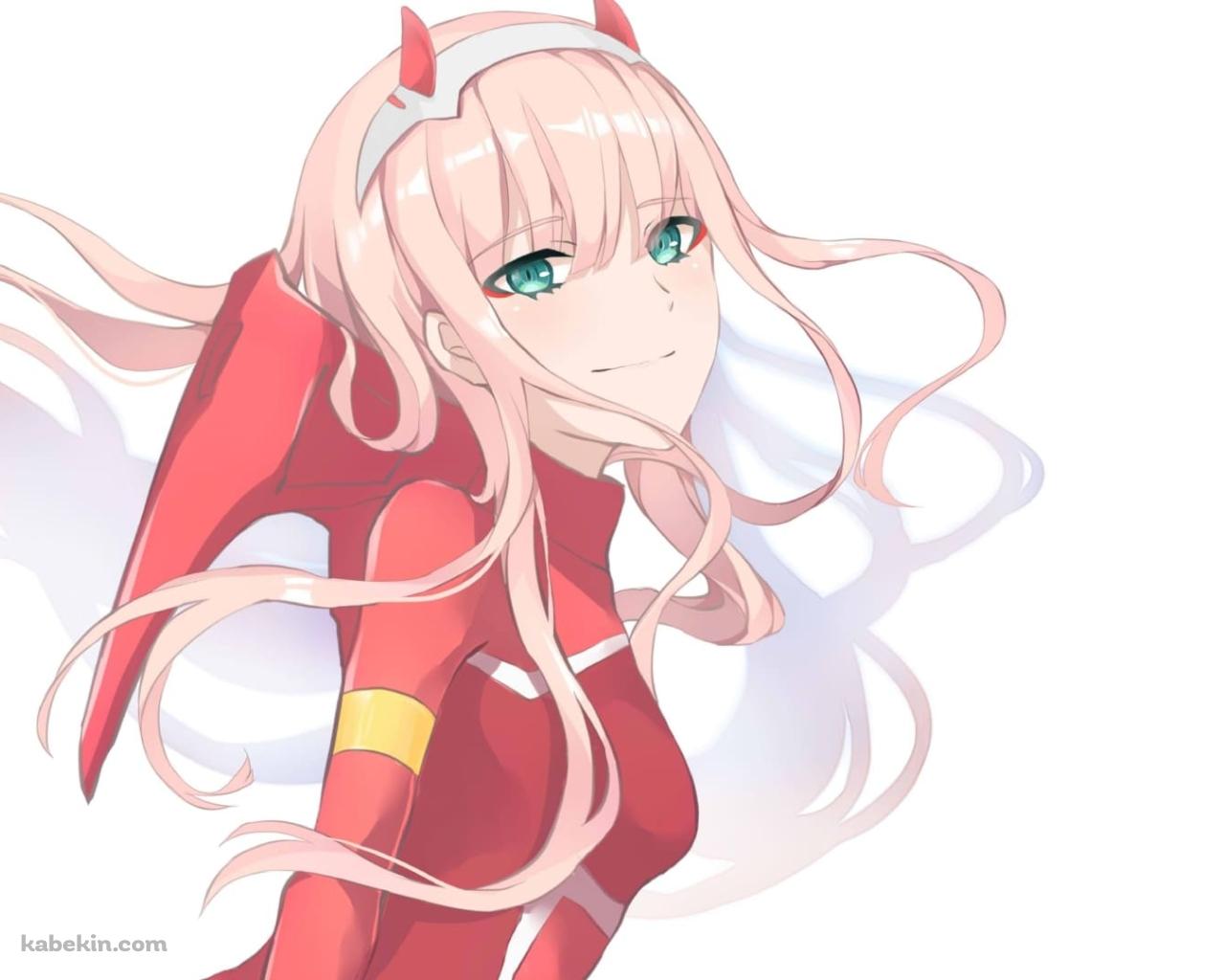 Darling In The Franxx / ダーリン・イン・ザ・フランキス / かわいいゼロツー Code:002 / ファンアートの壁紙(1280px x 1024px) 高画質 PC・デスクトップ用