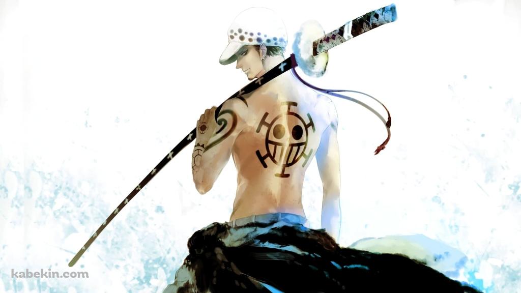 後ろ姿のトラファルガー・ロー / ONE PIECE / ワンピースの壁紙(1024px x 576px) 高画質 PC・デスクトップ用