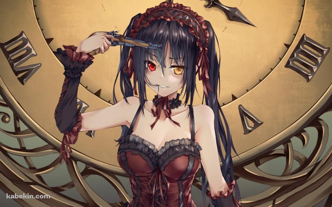 銃口を頭に当てる時崎狂三 / デート・ア・ライブ / ファンアートの壁紙(1152px x 720px) 高画質 PC・デスクトップ用
