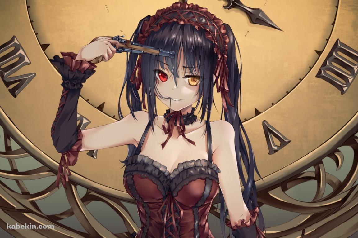 銃口を頭に当てる時崎狂三 / デート・ア・ライブ / ファンアートの壁紙(1152px x 768px) 高画質 PC・デスクトップ用