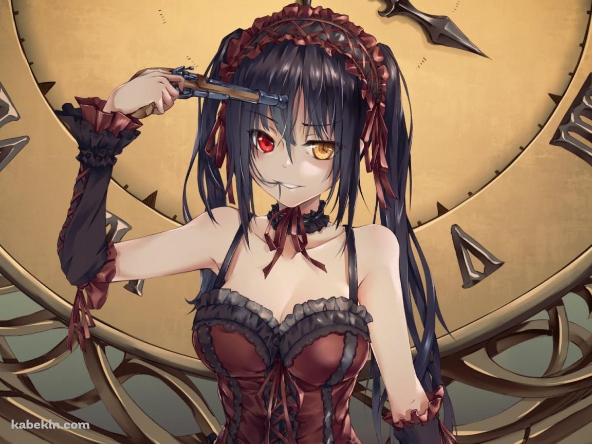 銃口を頭に当てる時崎狂三 / デート・ア・ライブ / ファンアートの壁紙(1152px x 864px) 高画質 PC・デスクトップ用