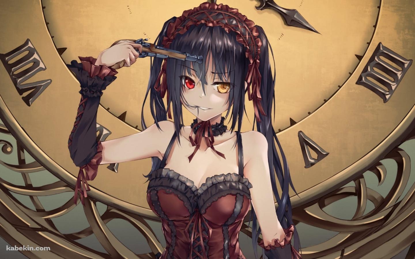 銃口を頭に当てる時崎狂三 / デート・ア・ライブ / ファンアートの壁紙(1440px x 900px) 高画質 PC・デスクトップ用