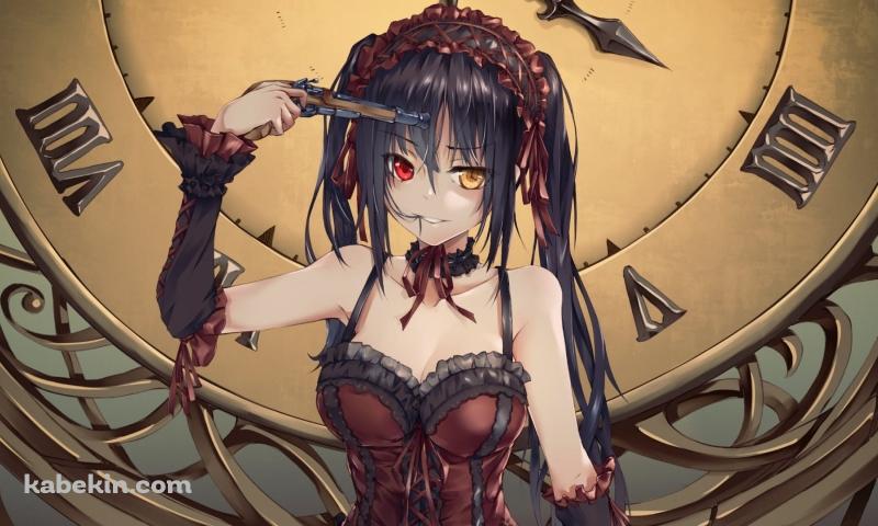 銃口を頭に当てる時崎狂三 / デート・ア・ライブ / ファンアートの壁紙(800px x 480px) 高画質 PC・デスクトップ用