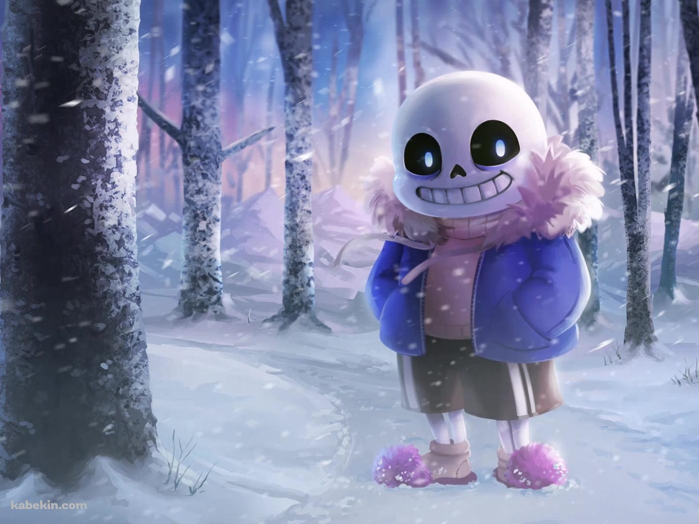 雪の中のサンズ / UNDERTALE / アンダーテールの壁紙(1400px x 1050px) 高画質 PC・デスクトップ用