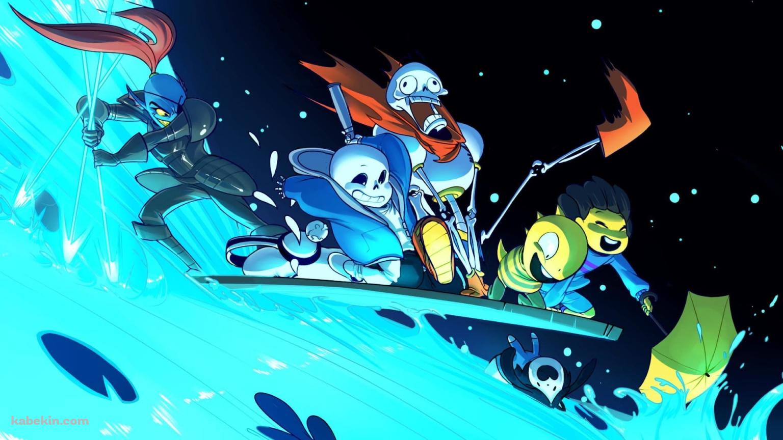 サンズ / アンダイン / パピルス / フリスク / UNDERTALE / アンダーテールの壁紙(1536px x 864px) 高画質 PC・デスクトップ用