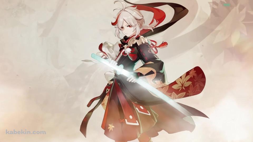 かっこいい抜刀する楓原万葉(Kazuha Kaedehara) / 原神 / Genshinの壁紙(960px x 540px) 高画質 PC・デスクトップ用