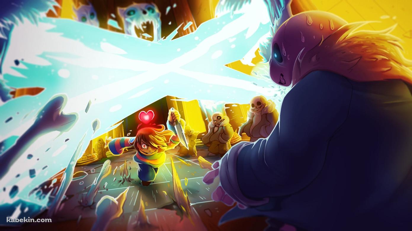 バトル / UNDERTALE / アンダーテールの壁紙(1391px x 783px) 高画質 PC・デスクトップ用