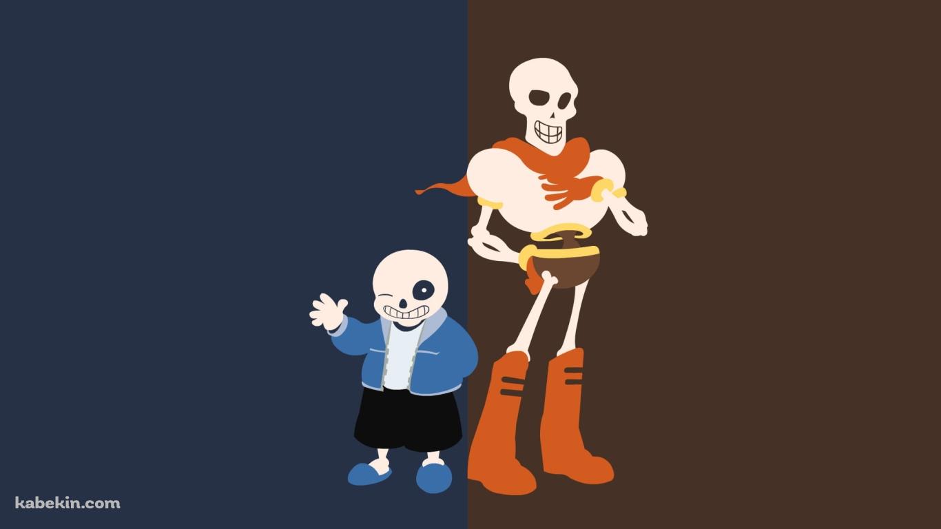サンズとパピルス / UNDERTALE / アンダーテールの壁紙(1366px x 768px) 高画質 PC・デスクトップ用