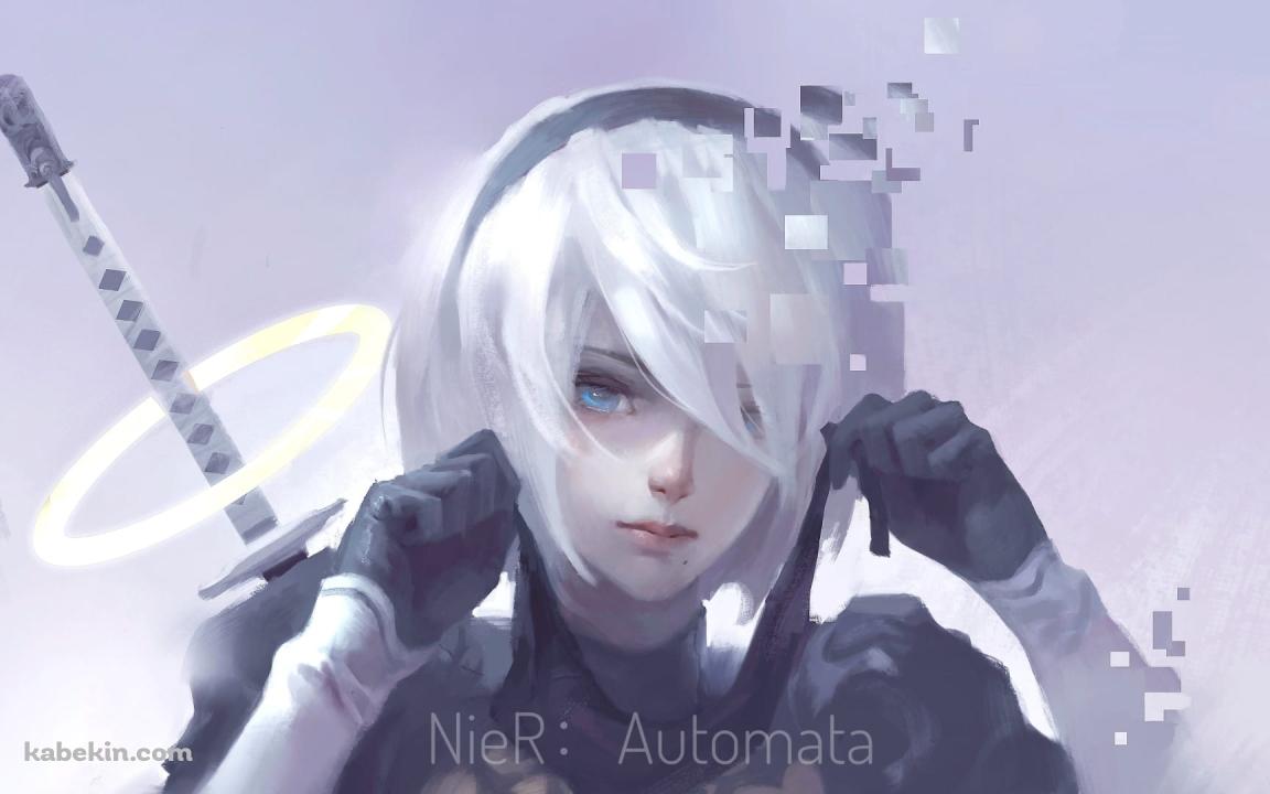 ポーズをとる可愛い2B / ニーアオートマタの壁紙(1152px x 720px) 高画質 PC・デスクトップ用