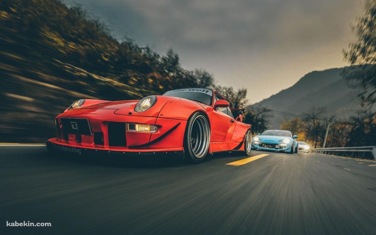 疾走するポルシェ RWB / 911 / かっこいいの壁紙(1280px x 800px) 高画質 PC・デスクトップ用